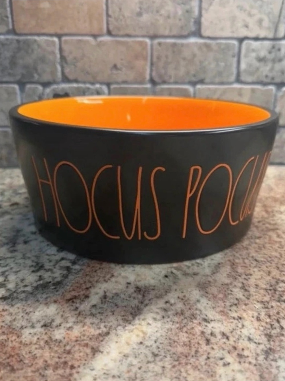 Rae Dunn Hocus Pocus Black and Orange Decorative Bowl